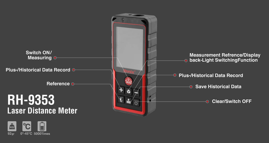 Ronix Laser-Entfernungsmesser 100 m