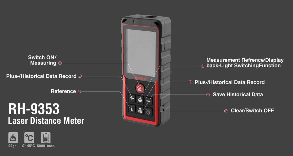 Ronix Laser-Entfernungsmesser 100 m