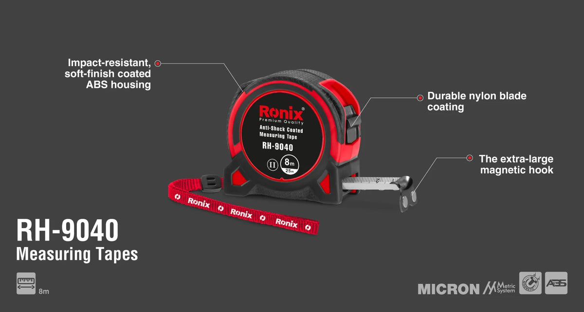 Ronix Anti-Schock-Messband 8 Meter