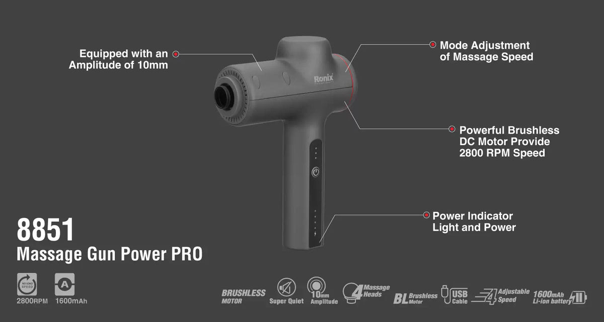 Ronix Massagepistole LEISTUNG-PRO