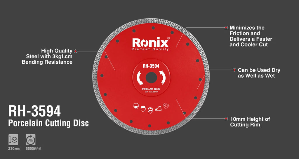 Ronix Diamanttrennscheibe Porzellan