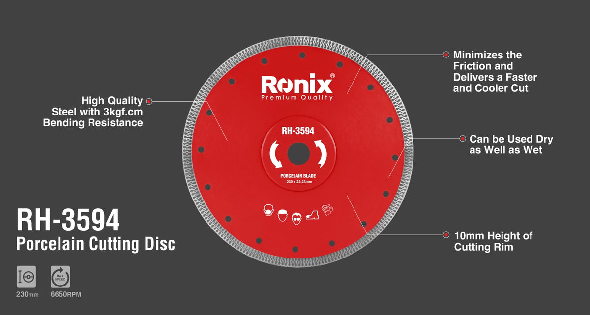 Ronix Diamanttrennscheibe Porzellan