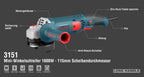 Ronix Mini-Winkelschleifer 1000 W - 115 mm