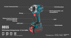 Ronix Bürstenloser Akku-Schlagschrauber 1/2 Zoll - 550 Nm