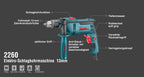 Ronix Elektro-Schlagbohrmaschine – 750 W - 13 mm - 3000 U/min