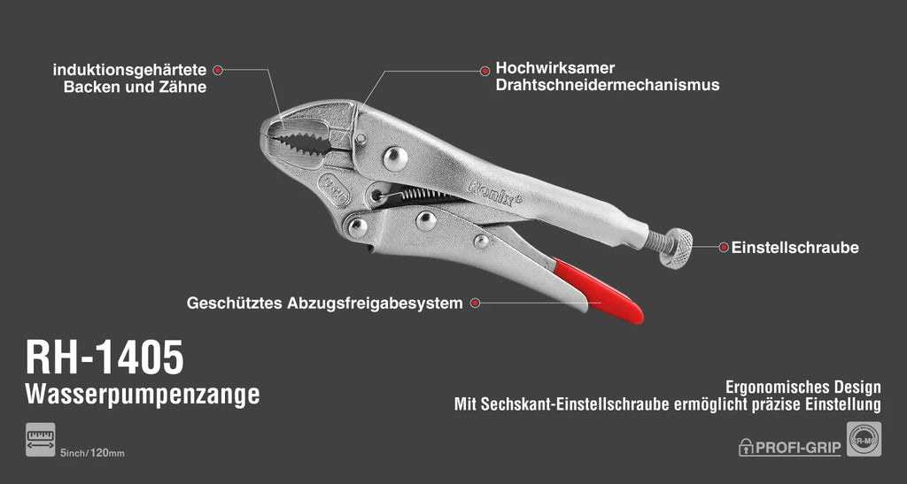Ronix Feststellzange, 5 Zoll