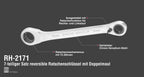 Ronix 7-teiliger Satz reversible Ratschenschlüssel mit Doppelmaul