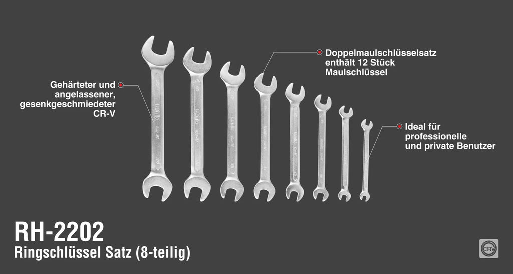 Ronix Doppelschlüssel-Satz (12-teilig)