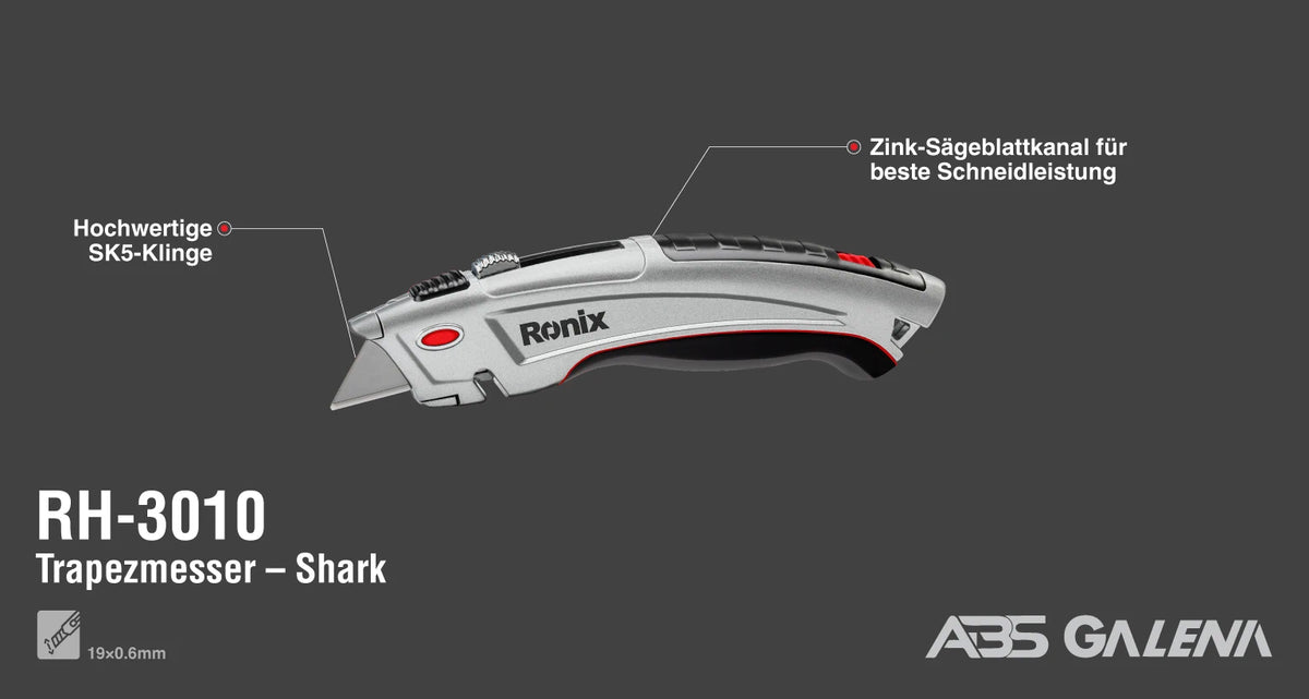 Ronix Trapezmesser - Shark