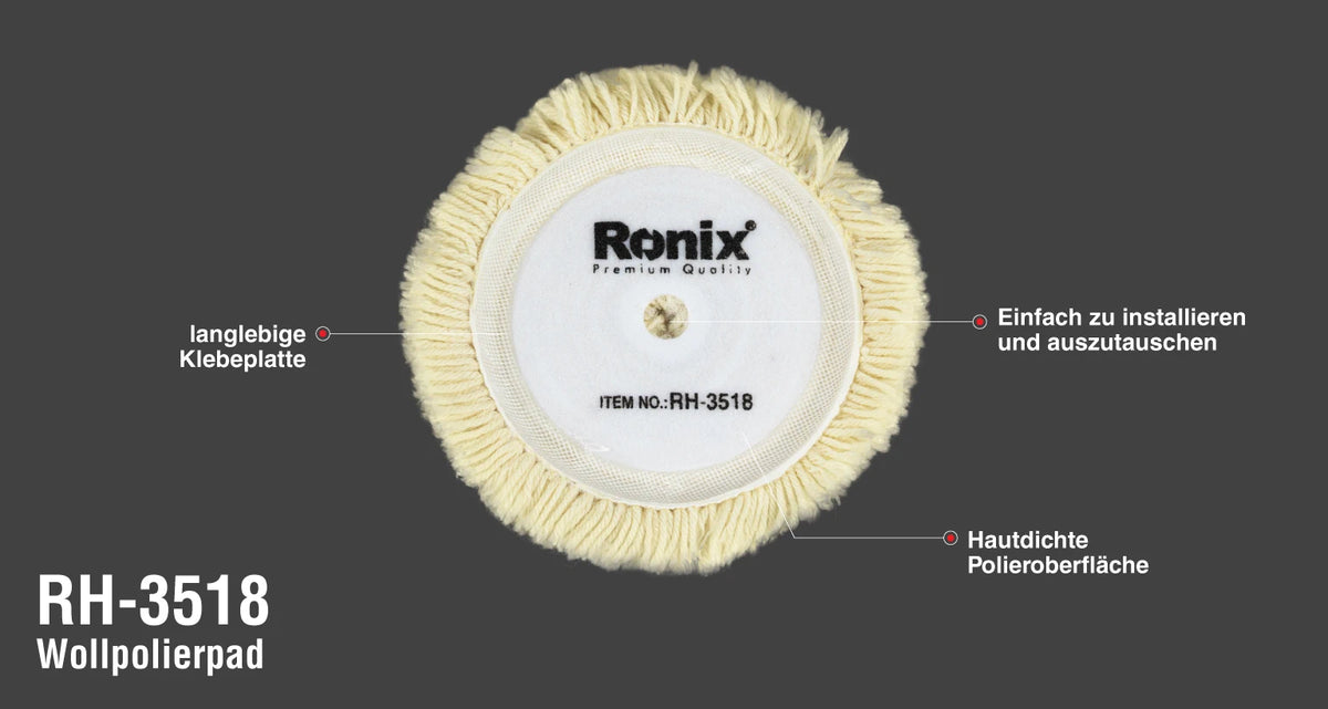 Ronix Wollpolierpad 180 mm