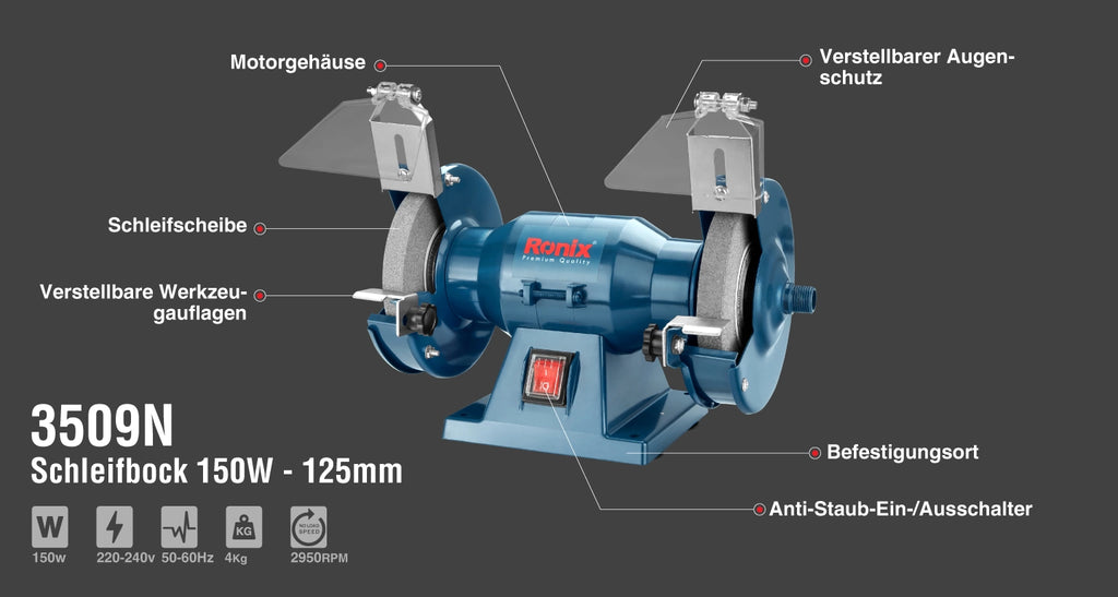 Ronix Schleifbock 150 W - 125 mm