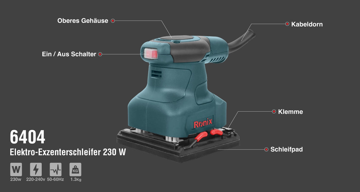 Ronix Elektro-Exzenterschleifer 230 W
