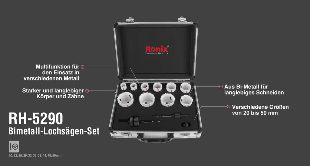 Ronix Bi-Metall Lochsägengarnitur (10 tlg.)