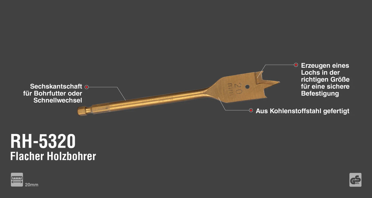 Ronix Flachholzbohrer 20 mm