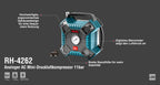 Ronix Analoger AC Mini-Druckluftkompressor 11 bar