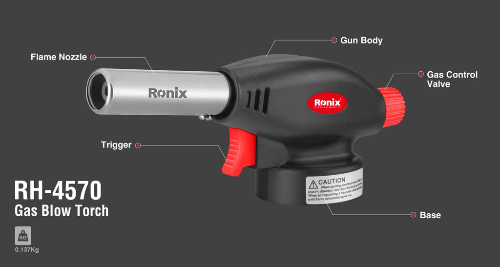 Ronix Gasbrenner 90° 19 mm