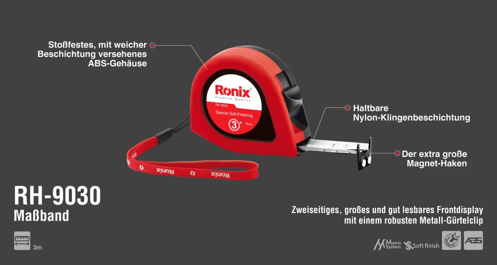 Ronix Maßband 3 m 3