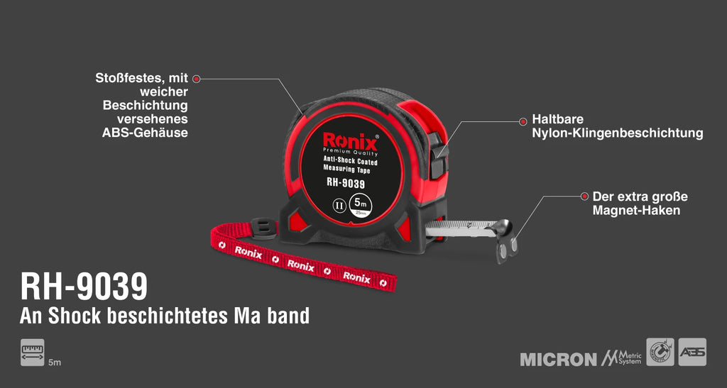 Ronix Anti-Schock-Messband 5 Meter