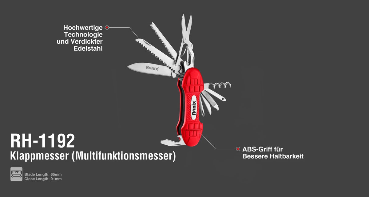 Ronix Klappmesser (Multifunktionsmesser)
