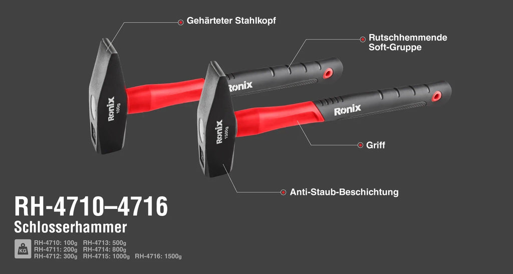 Ronix Schlosserhammer 300 g