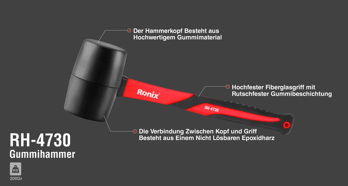Ronix Gummihammer 250g
