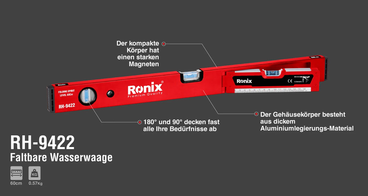 Ronix Klappwasserwaage 60 cm