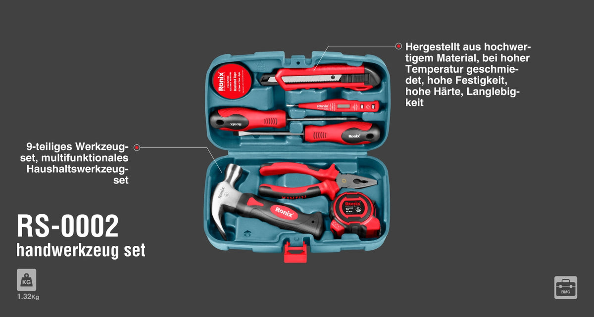 Ronix Handwerkzeug-Set (9-teilige)