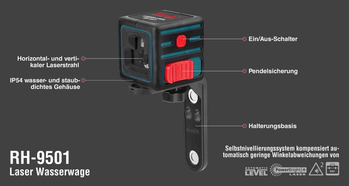 Ronix Kreuzlinienlaser 50 m