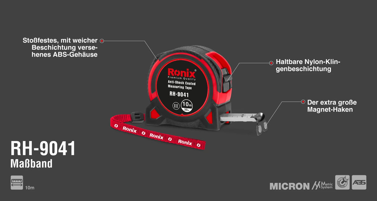 Ronix Anti-Schock-Messband 10 Meter
