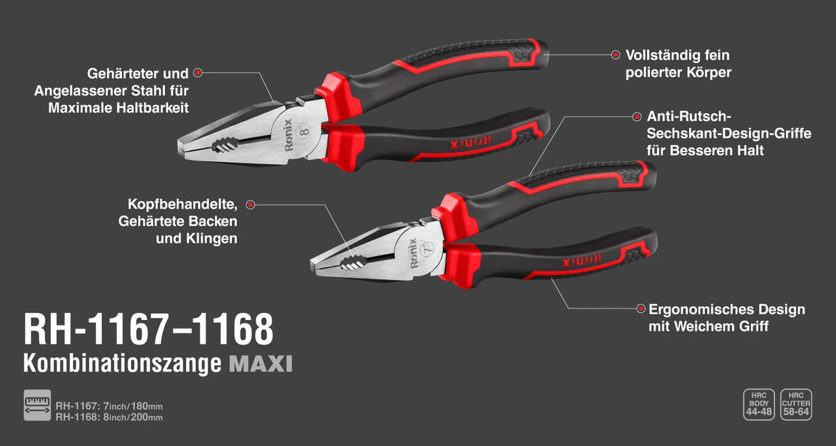 Ronix Kombizange 8 Zoll - Maxi-Serie