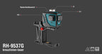 Ronix 3D-Laser-Nivellier, 132 x 85 x 127 mm, grüner Strahl
