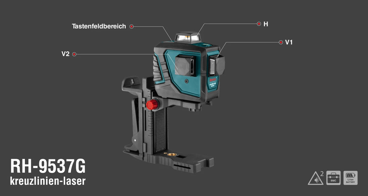 Ronix 3D-Laser-Nivellier, 132 x 85 x 127 mm, grüner Strahl
