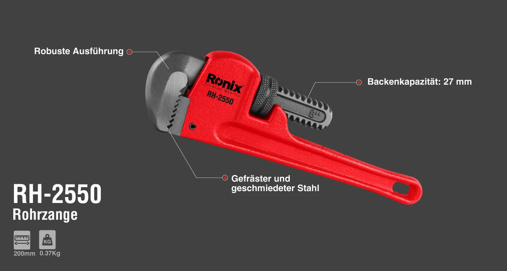 Ronix Rohrratschenschl ssel 8 Zoll