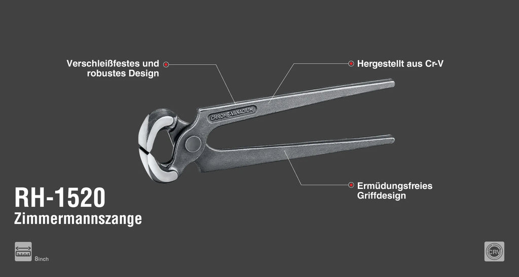 Ronix Zimmermannszange 8 Zoll