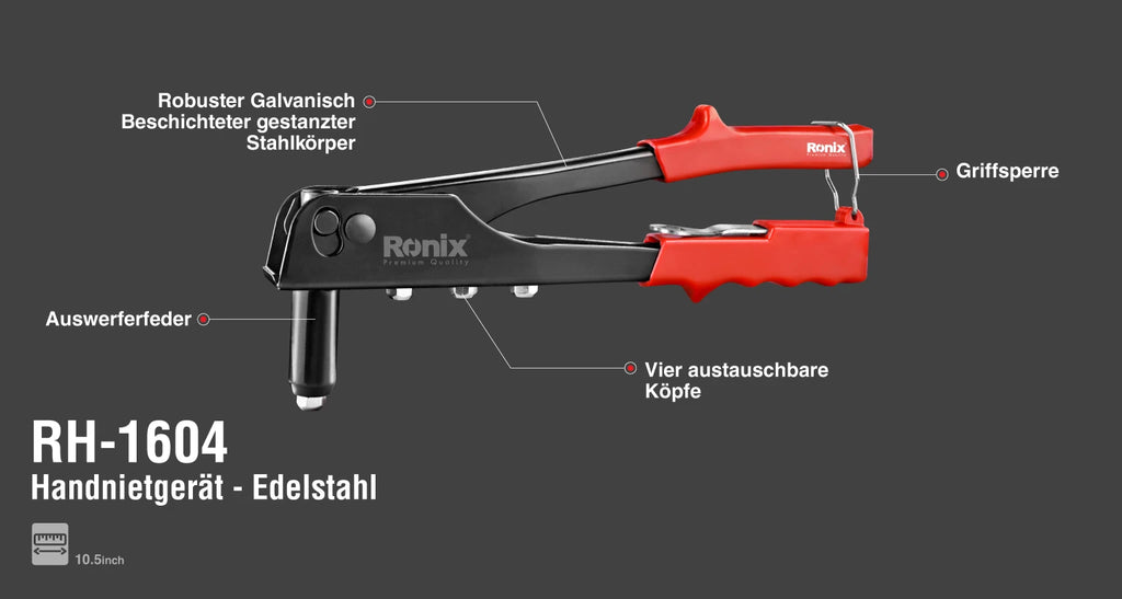 Ronix Handnietzange - Edelstahl