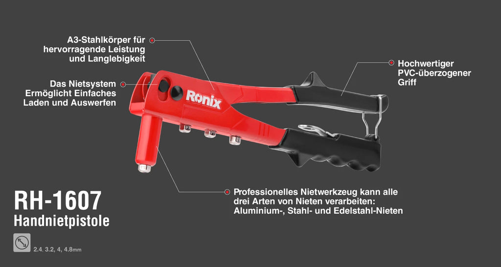 Ronix Handnietpistole - Modell Echo