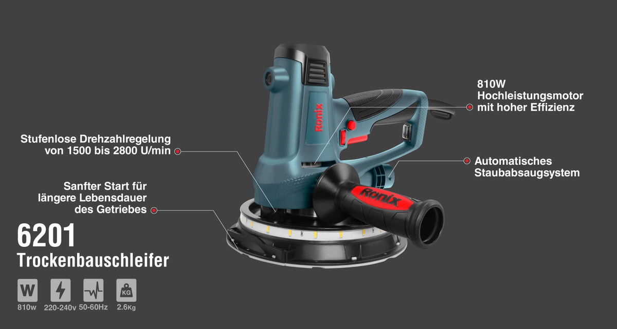 Ronix Trockenbauschleifer 810 W
