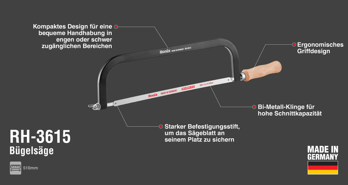 Ronix Metallsägebogen 510 mm Made in Germany