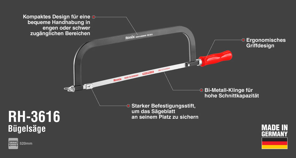 Ronix Metallsägebogen 520 mm Made in Germany
