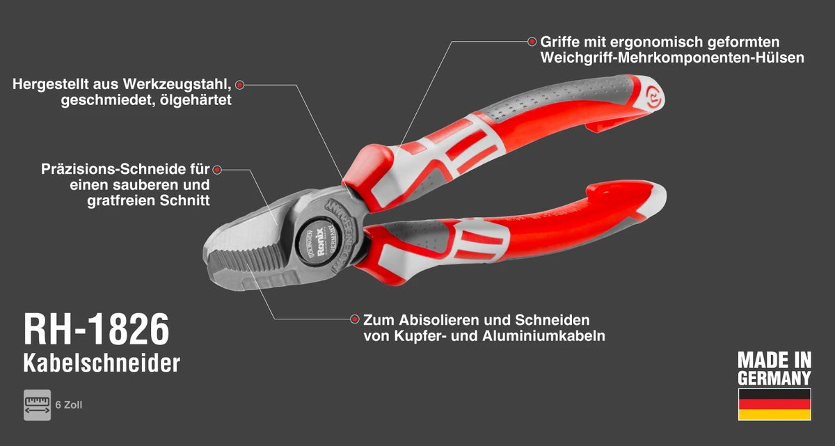 Ronix Kabelzange 6 Zoll Made in Germany