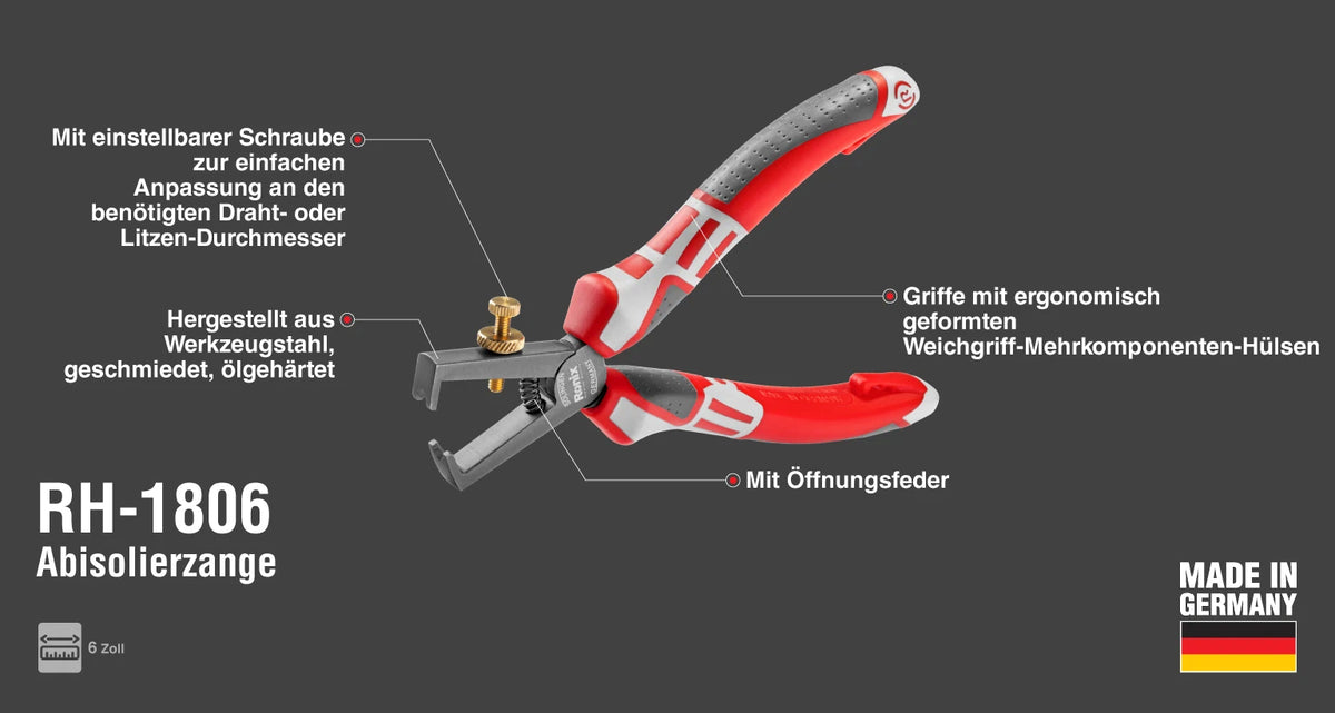 Ronix Abisolierzange 6 Zoll Made in Germany