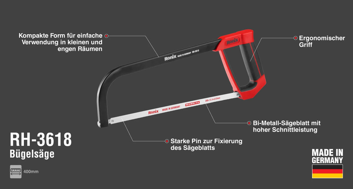 Ronix Metallsägebogen 400 mm Made in Germany