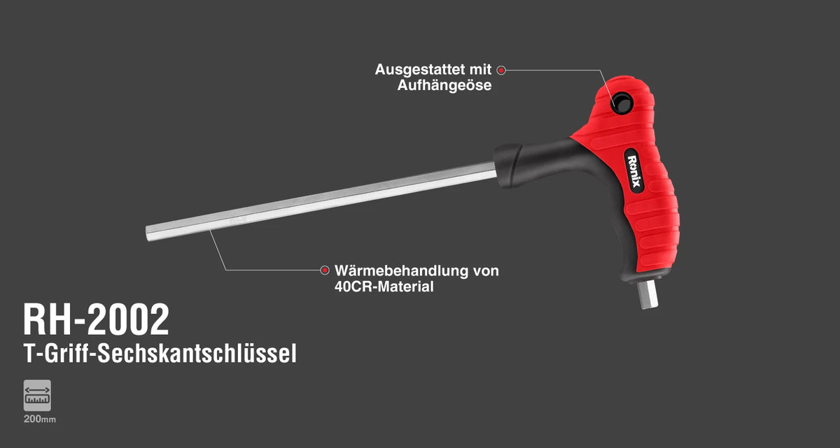 Ronix T-Griff-Innensechskantschlüssel 3 mm