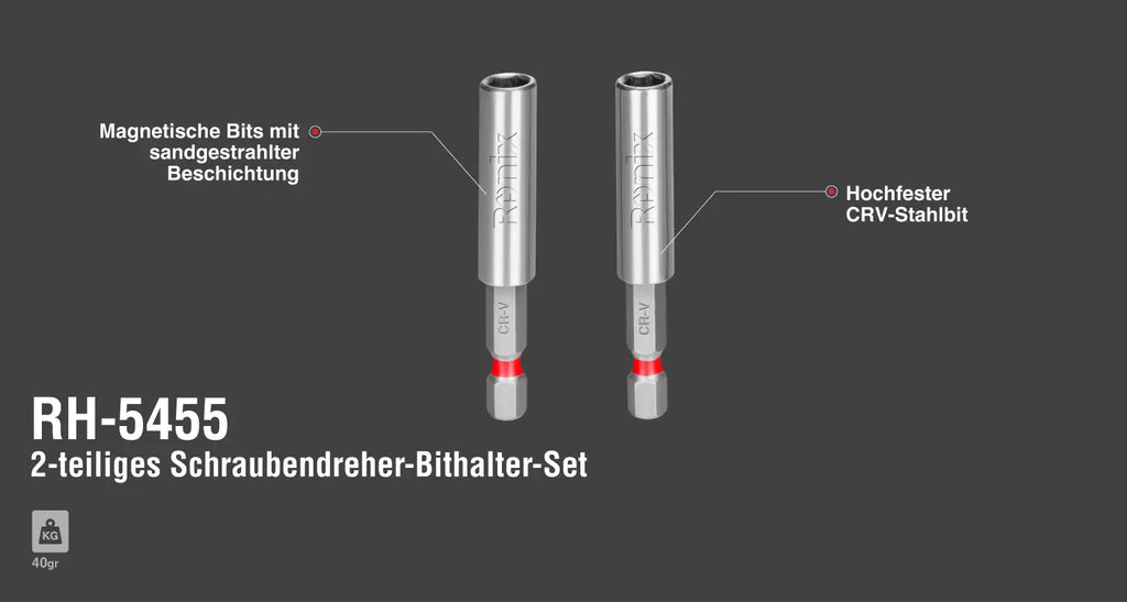Ronix Schraubendreher-Bithalter-Satz (2-teilig)