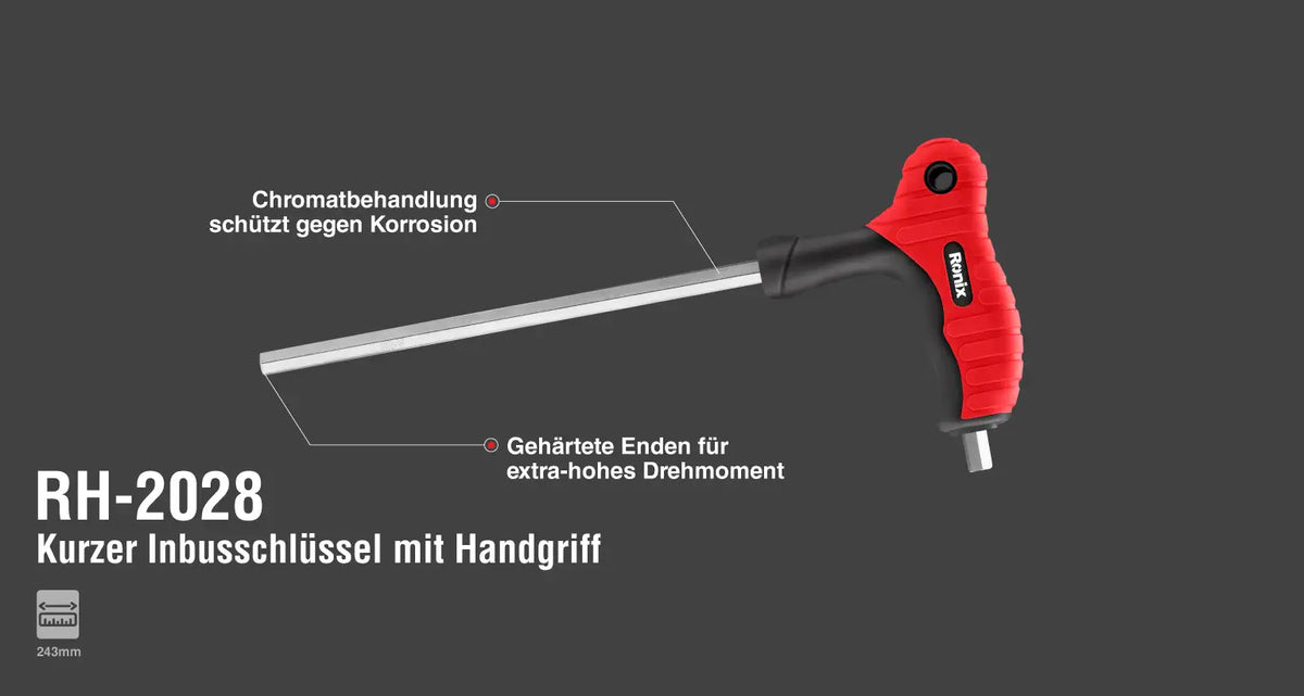 Ronix T-Griff-Innensechskantschlüssel , 10 mm