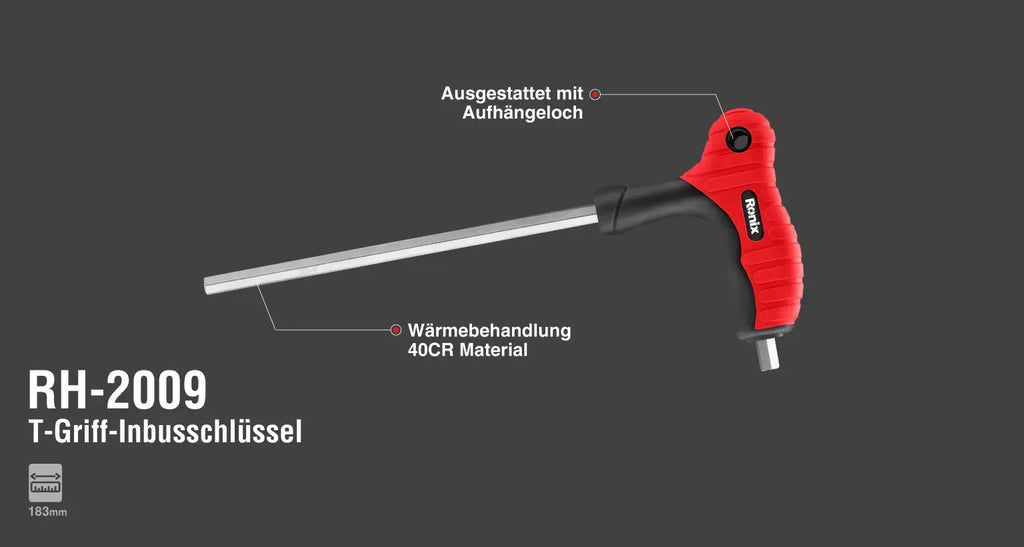 Ronix T-Griff-Innensechskantschlüssel, 5 mm