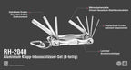 Ronix Faltbarer Aluminium-Innensechskantschlüsselsatz (8-teilig)