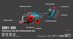 Ronix Modell 8901 40V 40V Bürstenloser Kabelloser Mini Winkelschleifer Kit 125mm