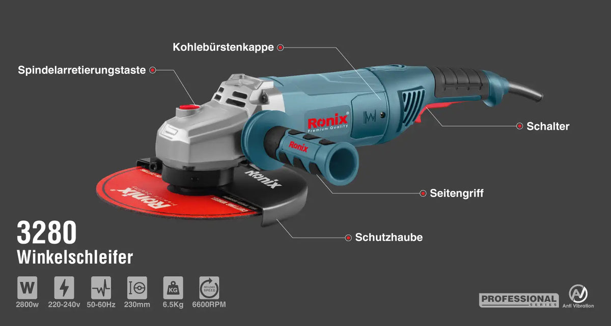 Ronix Winkelschleifer 230 mm