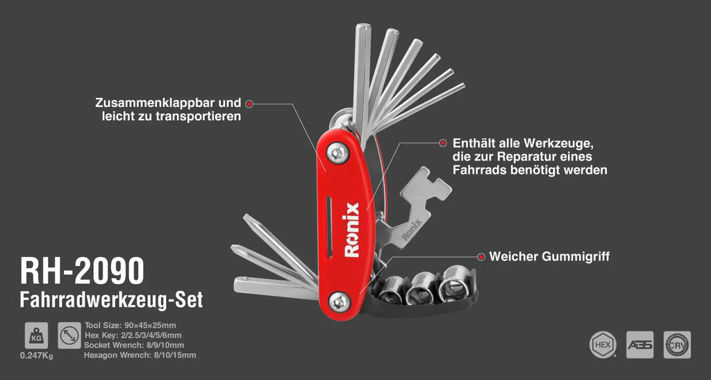 Ronix Fahrradschlüssel-Set